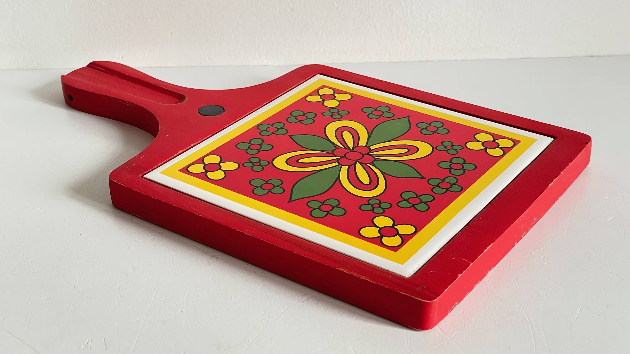 Vintage Red Plate Mat