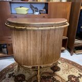 Rattan & bamboo bar vintage year 50/60