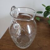 Chiseled/cut crystal pitcher