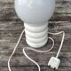 70s wood and opaline lamp