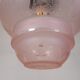 Art Deco pendant lamp with pink glass shade, 1930s