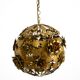 Beautiful floral-style spherical metal ceiling lamp, 1970s Regency design