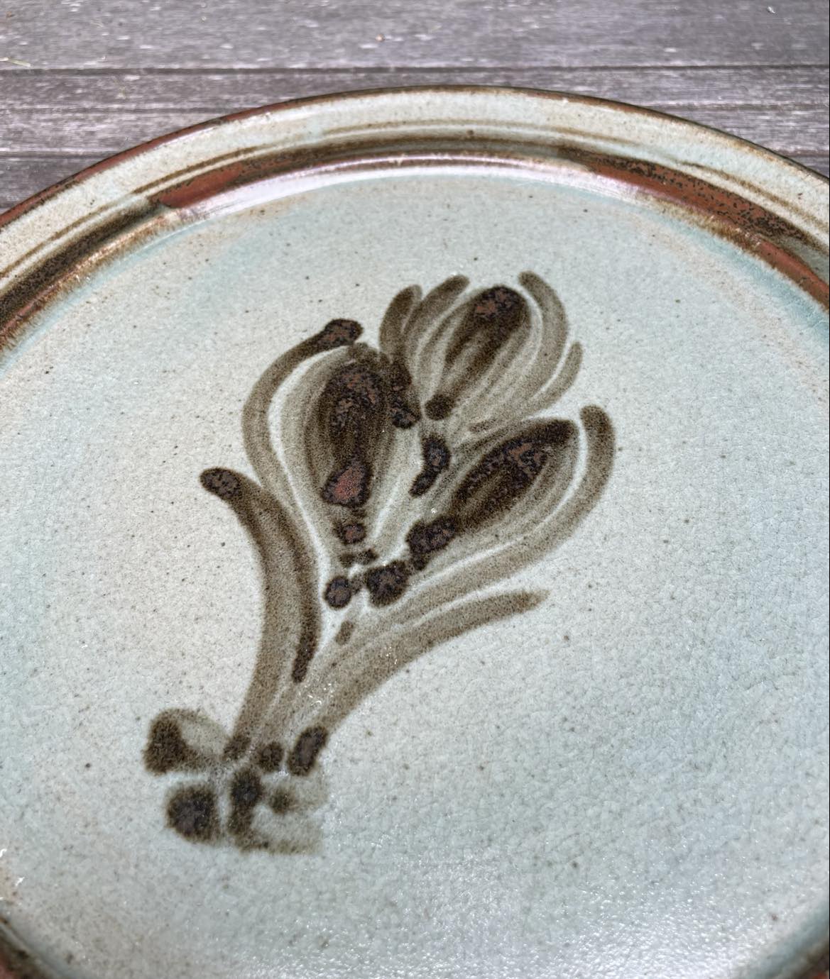 Large stoneware pie dish from Blanot pottery.