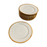 Lot of 12 porcelain plates from Limoges PCVB