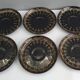 Six coffee cups and saucers in English earthenware Gibson & sons