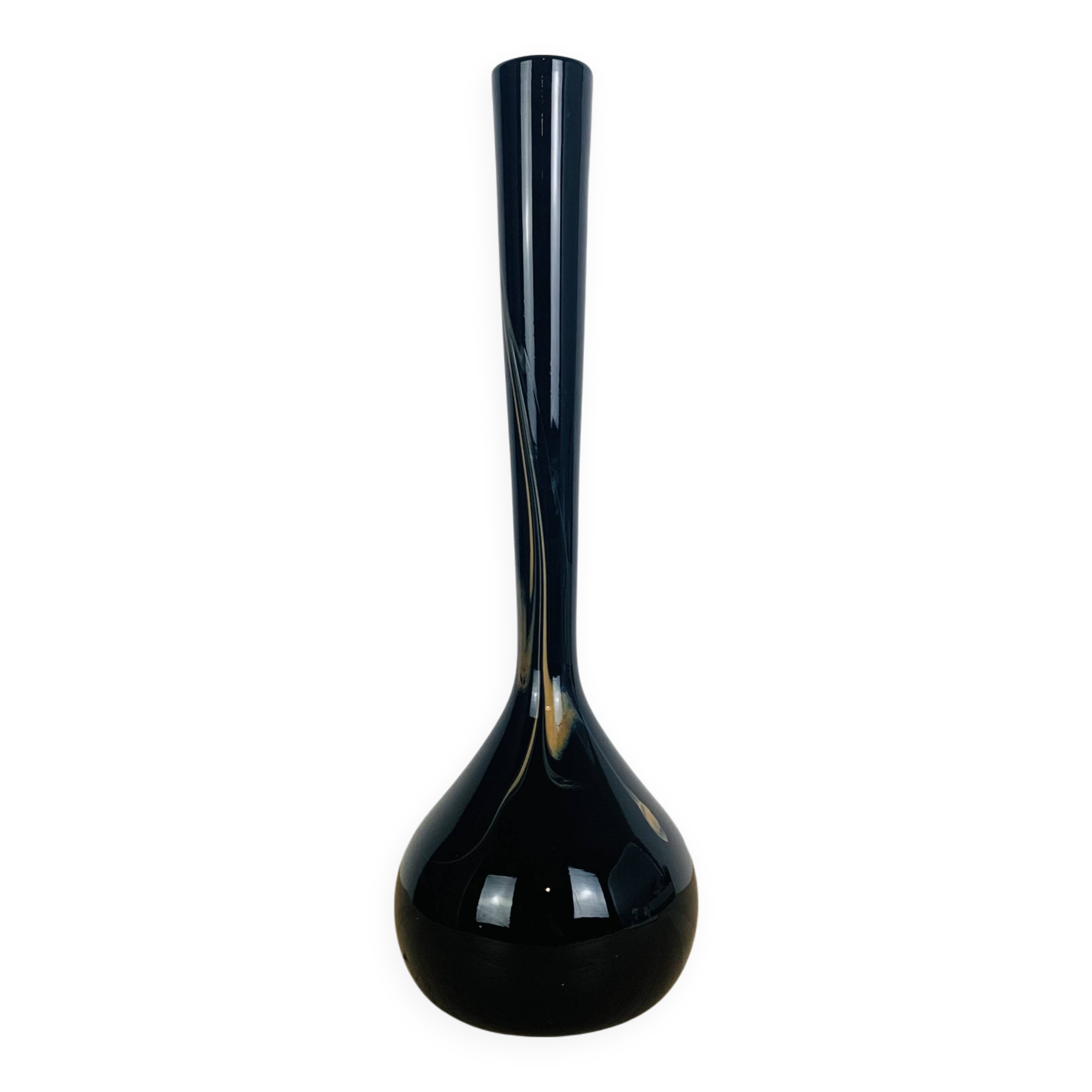 Vintage Moorish blown glass soliflore vase