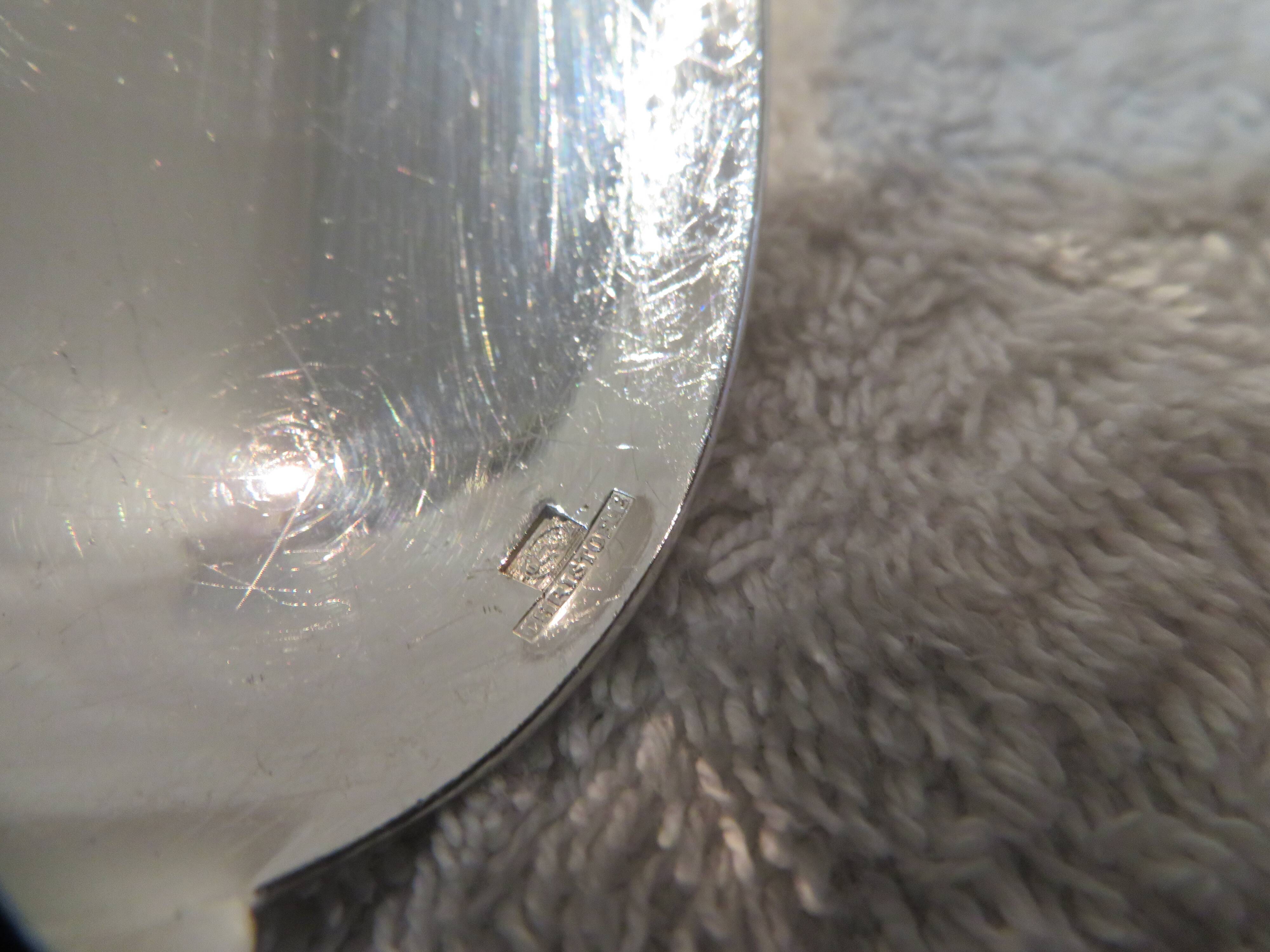 silver plated serving or stew spoon by Christofle Concorde