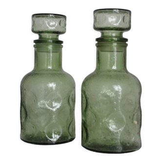Pots en verre vintage