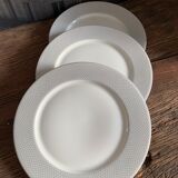 Set of 3 vintage plates Block Spal Portugal - Grey Dawn 1980 - TBE !