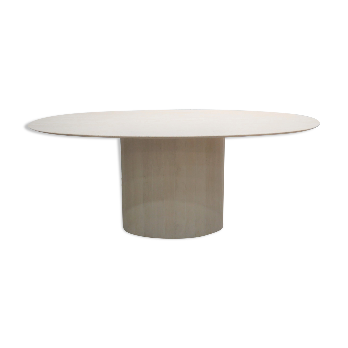 Vintage dining table in travertine by Roche Bobois editions