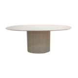 Vintage dining table in travertine by Roche Bobois editions