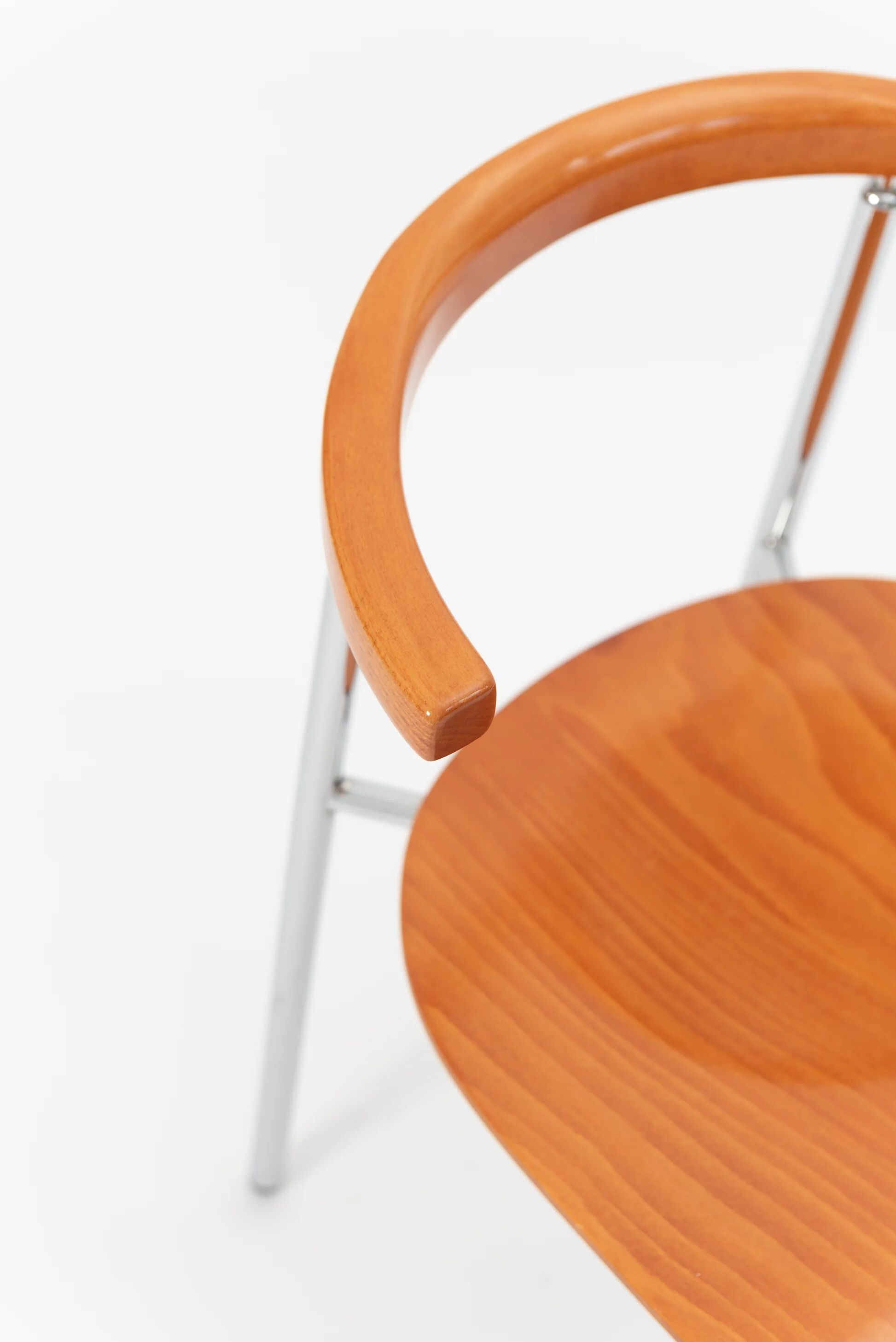 Set of 6 Italian cherry wood chairs