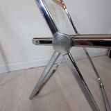 3 Plia chairs, designer Giancarlo Piretti for Anonima Castelli