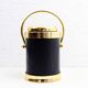 Vintage leather and brass ice bucket
