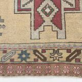 Red & Cream Turkish Vintage Rug