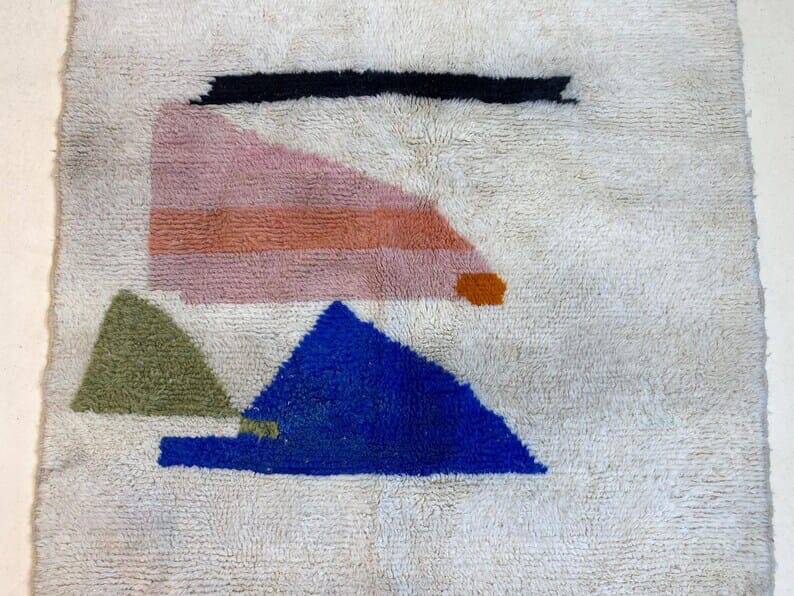 Traditional handmade pure wool Berber rug size 150/250 cm