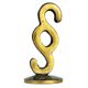 Brass sculpture of a paragraph by Walter Bosse for lawyer, Herta Baller, Austria, 1950s.