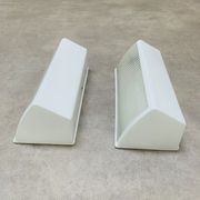 Pair of Holophane Prismopal wall lights, 1950s design.