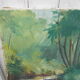 Landscape painting oil on canvas river 55 X 38cm