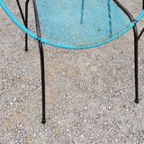 Set of 5 iron and scoubidou chairs from the 50/60s