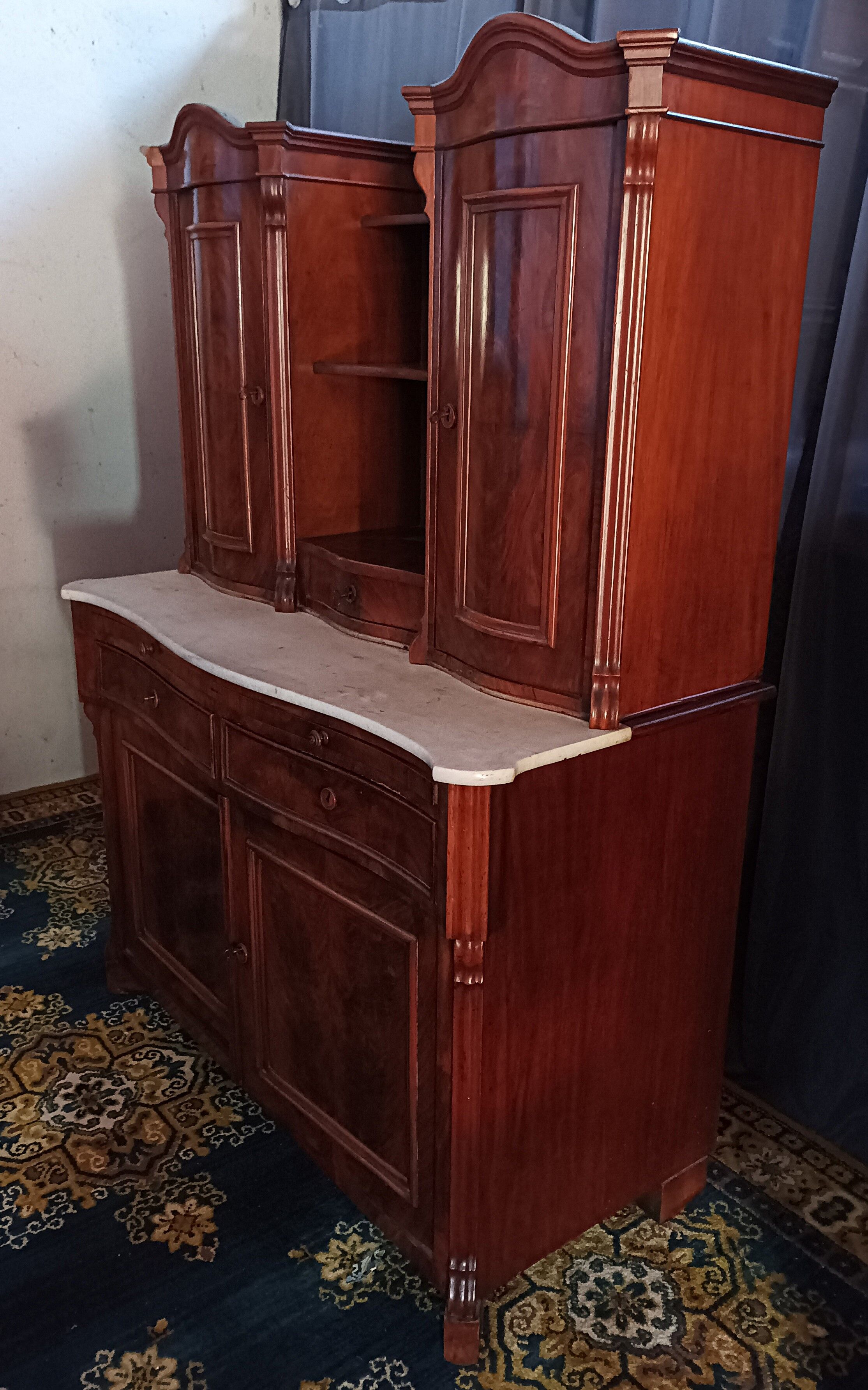 English mahogany shelf sideboard 19th