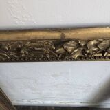 Large frame XIX gilded leaf height 100cm width 86cm