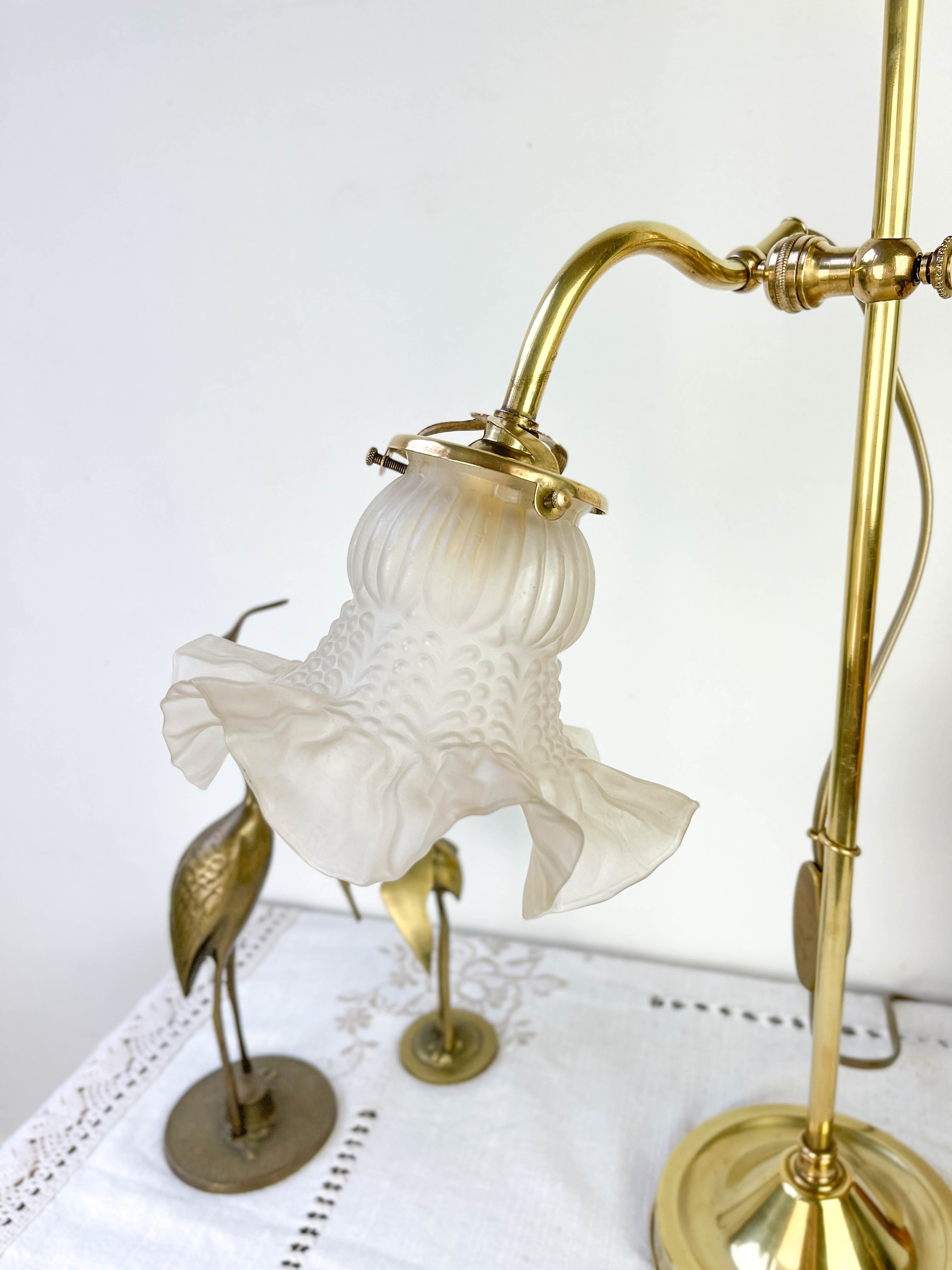 Articulated desk lamp Swan neck Art Deco Year 20 30