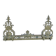 Antique brass fireplace set, bar and andirons, Napoleon I style.