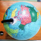 Earth globe tripod Taride glass 1966