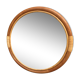 Miroir rond cadre bois clair 55cm