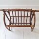 1970s rattan magazine rack
