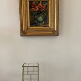 Glass and brass wall display case