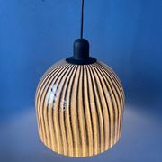 Mid-century glass hanging lamp by Peill and Putzler