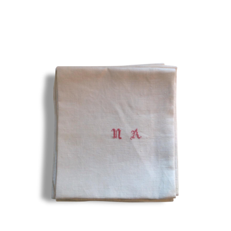 5 cotton dammase monogrammed towels NA