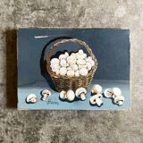 Oil painting on canvas The mushrooms of Paris