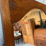 Large antique wooden mirror