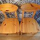 Pair of Rainer Daumiler pine chairs