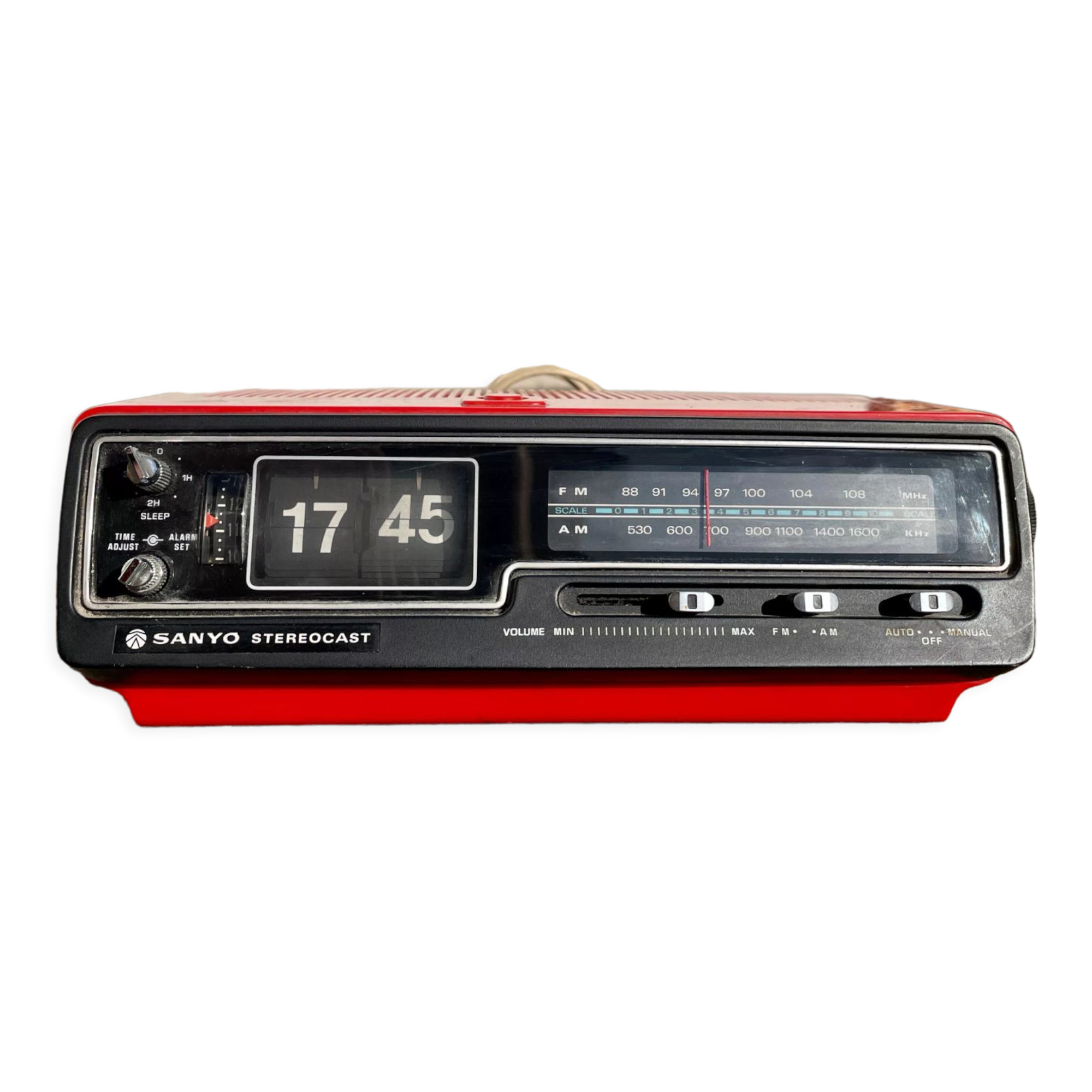 Japanese alarm clock Sanyo Stereocast Flip 70s