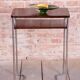 Bauhaus Czech Side Table in Walnut and Chrome from Mücke Melder, 1930s