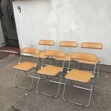 6 plia chairs by Giancarlo Piretti, Castelli circa 1967