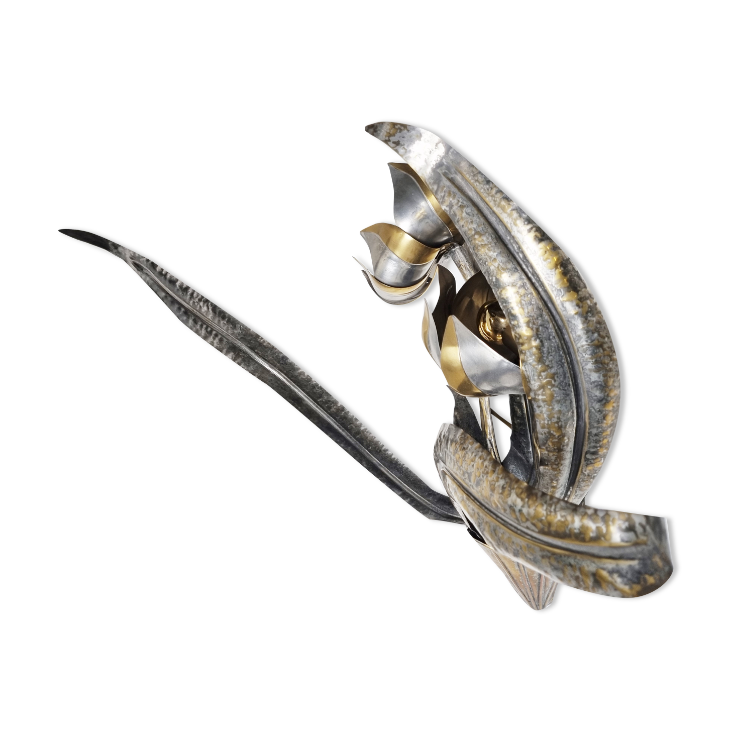 Flower wall lamp by Isabelle & Richard Faure, 1970s