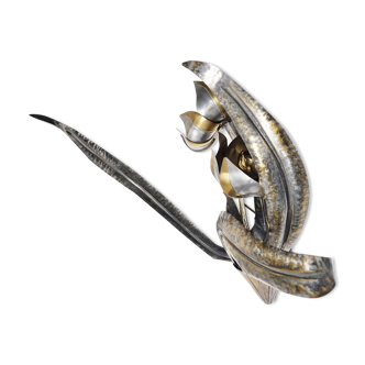 Flower wall lamp by Isabelle & Richard Faure, 1970s