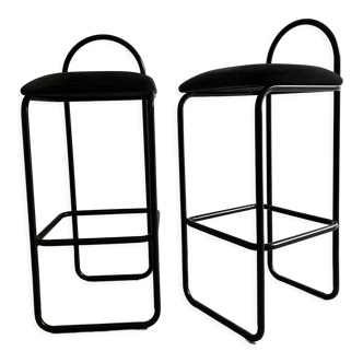 2 steel and velvet bar chair Angui -AYTM