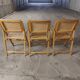 Set de 3 chaises  cannées  pliantes vintages 70