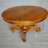 19th century central leg table with extensions