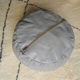 Pouf en cuir