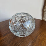 Cut crystal round vase – circa 1950