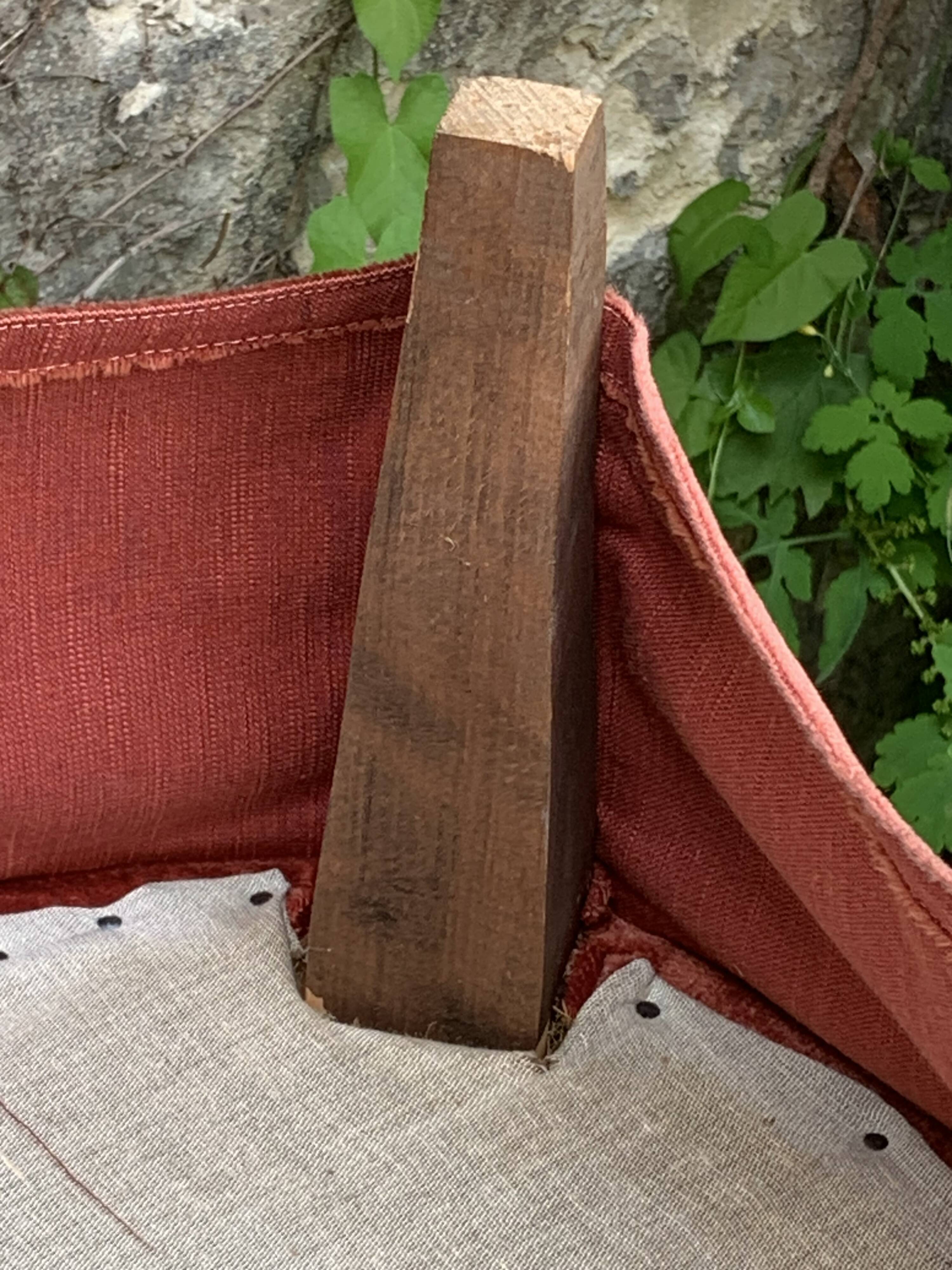 Pair of vintage pink velvet toad armchairs 1960
