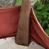 Pair of vintage pink velvet toad armchairs 1960