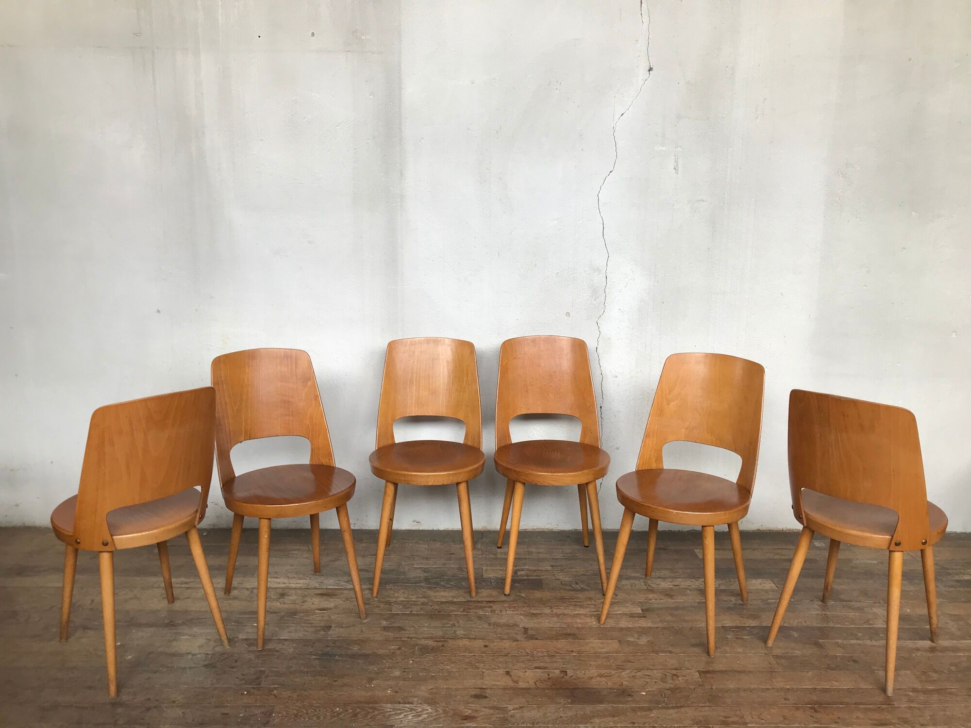 Series of 6 Baumann Mondor chairs